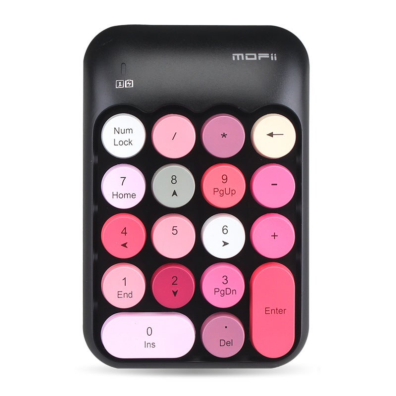Mo Tianhao 2.4G Wireless Small Digital Keyboard Retro Colorful Keycap Keyboard Financial Factory Batch - Image 2